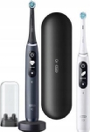 Oral-B iO Series 7 DUO - Elektrisk tannbørstesett - Sort Onyx og Hvit - 2 stk.
