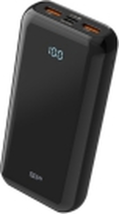 Silicon Power QS28 - Strømbank - 20000 mAh - 18 watt - 3 A - PD, QC 3.0 - 3 utgangskontakter (2 x USB, 24 pin USB-C) - svart - for Huawei Mate 30 OPPO Reno2 Samsung Galaxy A70 Sony XPERIA 1, 10, 5 Xiaomi Redmi 9T