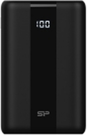 Silicon Power QX55 - Strømbank - 30000 mAh - 3 A - PD, QC 3.0, SCP, VOOC - 4 utgangskontakter (3 x USB-type A, 24 pin USB-C) - på kabel: USB-C - svart
