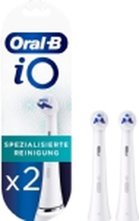 Oral-B iO Series Specialised Clean Tannbørstehoveder - Hvit - 2-pakning