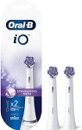 Oral-B iO Series Radiant White Tannbørstehoveder - Hvit - 2-pakning