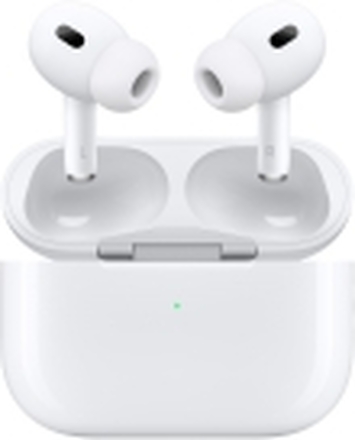 Apple | AirPods Pro - 2nd Generation (2022) - Trådløse øretelefoner med mikrofon. - aktiv støyreduksjon - hvit | Magsafe ladeveske (Lyn)