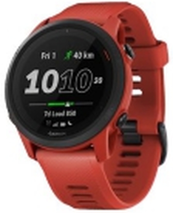 Garmin Forerunner 745 - Magma red - sportsur med bånd - silikon - magma red - håndleddstørrelse: 126-216 mm - display 1.2 - Bluetooth, Wi-Fi, NFC, ANT+ - 47 g