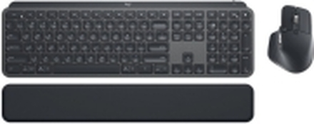 Logitech MX Keys Combo for Business - Tastatur- og mussett - bakbelysning - trådløs - Bluetooth LE - QWERTY - Pan Nordic - grafitt