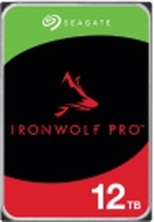 Seagate IronWolf Pro ST12000NT001 - Harddisk - 12 TB - intern - 3.5 - SATA 6Gb/s - 7200 rpm - buffer: 256 MB - med 3-års Seagate Rescue Data Recovery
