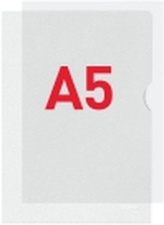 Omslag A5 Esselte 0,105 mm plast med præg - åben top/højre - (100 stk.)