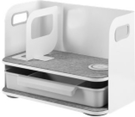 DIGITUS DA-90442 - Skrivebordsordner - stål, felt - grå, hvit