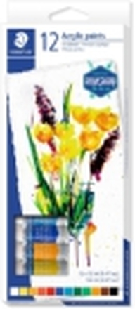STAEDTLER Design Journey 8500 - Malingssett - 12-piece - akryl - 12 farger - assorterte skinnende farger - 12 ml