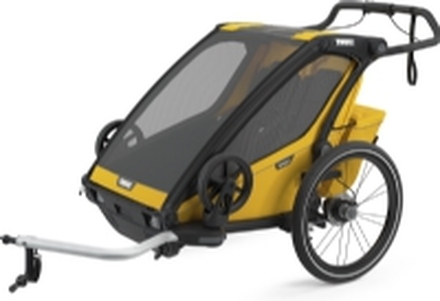 Thule Chariot Sport 2 barnevogn, gul/svart