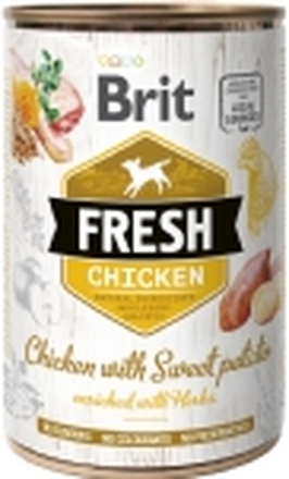 Brit Fresh Chicken with Sweet Potato 400 g - (6 pk/ps)