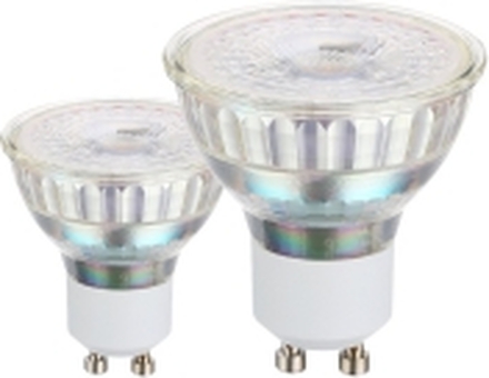 Eglo - LED-pære for søkelys - GU10 - 3 W (ekvivalent 37 W) - klasse F - varmt hvitt lys - 3000 K (en pakke 2)