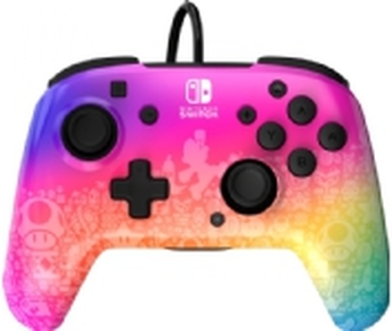 PDP REMATCH kablet kontroller: Star Spectrum For Nintendo Switch og Nintendo Switch - OLED Model, Gamepad, Nintendo Switch, Nintendo Switch Lite, Nintendo Switch OLED, D-pute, Hjem-knapp, Analog/digital, Koblet med ledninger (ikke trådløs), USB