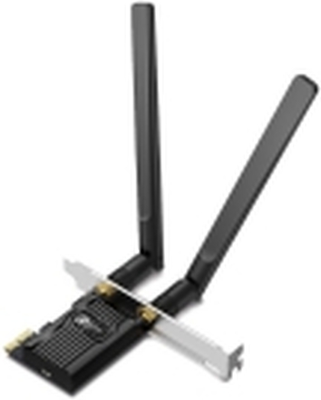 TP-Link Archer TX20E, Intern, Trådløs, PCI Express, WLAN / Bluetooth, 1800 Mbit/s, Sort