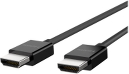 Belkin BOOST CHARGE - Ultra High Speed - HDMI-kabel - HDMI hann til HDMI hann - 2 m - svart - 8K-støtte - for P/N: AVC006BTSGY, F4U098BT, F4U110BT, INC003TTBK, INC004BTSGY