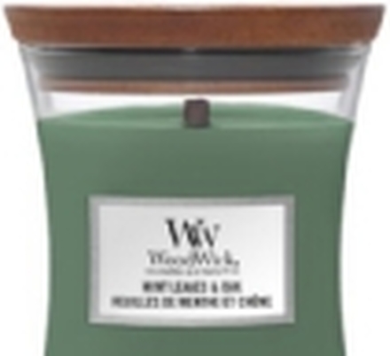 WoodWick Mint Leaves & Oak, Cylinder, Grønn, Mint, Eiketre, 60 timer, 1 stykker