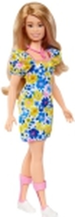 Barbie Mattel Fashionistas 208 dukke med Downs syndrom iført en blomsterkjole FBR37 HJT05