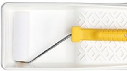 Anza minirullesæt glat 10cm - Basic (Soft) t/glatte flader, m/malebakke, minirulle & skaft