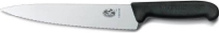 Kokkekniv Victorinox 22 cm Bølgeskær med Fibrox greb Sort,stk