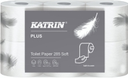 Toiletpapir Katrin Plus 285 hvid 35m 38411 3-lag - (42 ruller pr. karton)