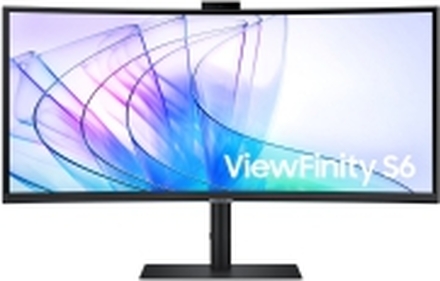 Samsung ViewFinity S6 S34C652VAU - S65VC Series - LED-skjerm - kurvet - 34 - 3440 x 1440 UWQHD @ 100 Hz - VA - 350 cd/m² - 3000:1 - HDR10 - 5 ms - HDMI, DisplayPort, USB-C - høyttalere - svart