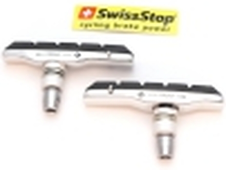 SWISSSTOP Rim brake pad and cartridge holder Full RxPlus Original Black V-Brake, incl. brake shoe Aluminium rim specific