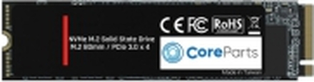 CoreParts - SSD - 1 TB - 3D NAND, TLC, 2044/1800 Read/Write (MB/S), Bulk Packaging (plastic bag) - intern - M.2 2280 - PCIe 3.0 x4 (NVMe)