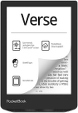 PocketBook 629 Verse - eBook-leser - Linux 3.10.65 - 8 GB - 6 16 grånivåer (4-bts) E Ink Carta (758 x 1024) - berøringsskjerm - Wi-Fi - grå