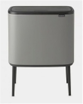 Brabantia Bo Touch Bin - Søppelbøtte - flipp-lokk - 33 L - avfallssortering - stål - mineral concrete gray