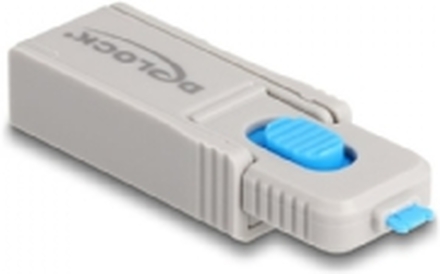 Delock - Micro-USB port blocker - grå, blå (en pakke 5)