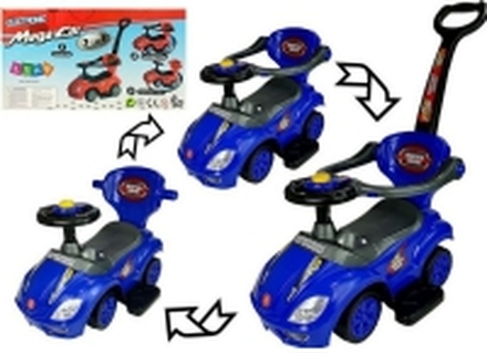 Lean Cars Ride-on med pusher Mega Car 3in1 Blue