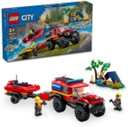 LEGO City 60412 Firehjulsdrevet brannbil med redningsbåt