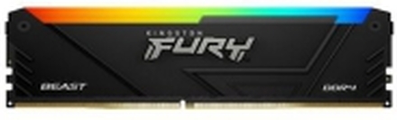 Kingston FURY Beast RGB - DDR4 - sett - 32 GB: 2 x 16 GB - DIMM 288-pin - 3200 MHz / PC4-25600 - CL16 - 1.35 V - ikke-bufret - ikke-ECC
