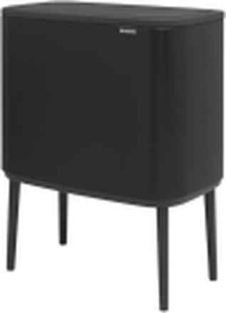 Brabantia Bo Touch Bin - Søppelbøtte - flipp-lokk - 33 L - avfallssortering - matt svart