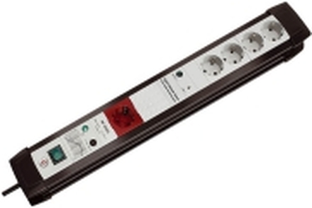 brennenstuhl Premium-Line - Automatisk strømsvitsj - utgangskontakter: 5 - svart, lysegrå