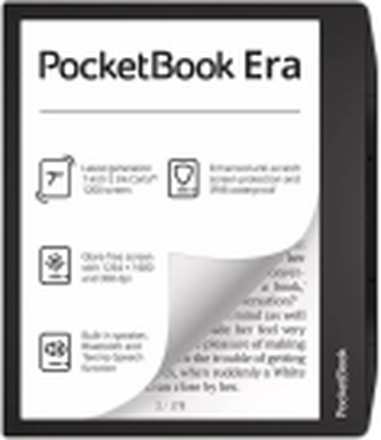PocketBook Era - eBook-leser - Linux 3.10.65 - 16 GB - 7 16 grånivåer (4-bts) E Ink Carta (1264 x 1680) - berøringsskjerm - Bluetooth - stjernestøvssølv