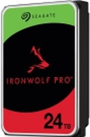 Seagate IronWolf Pro ST24000NT002 - Harddisk - 24 TB - intern - 3.5 - SATA 6Gb/s - 7200 rpm - buffer: 512 MB - med 3-års Seagate Rescue Data Recovery