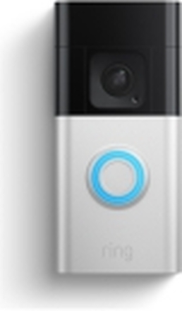 Ring Video Doorbell Plus - Smart dørklokke - med kamera - trådløs - 802.11b/g/n - 2.4 Ghz - satin-nikkel