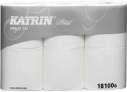 Toiletpapir Katrin Plus 360 hvid 50m 18100 2-lag 42rul/kar