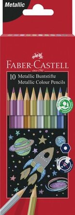 Färgpenna Faber-Castell Metallic 10 färger