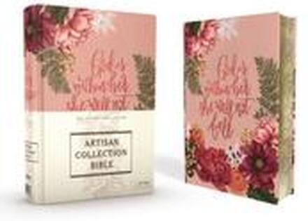 Niv, Artisan Collection Bible, Women's Bible With Journaling Space, Cloth Over Board, Pink Floral, Designed Edges Under Gilding, Red Letter, Comfort Print