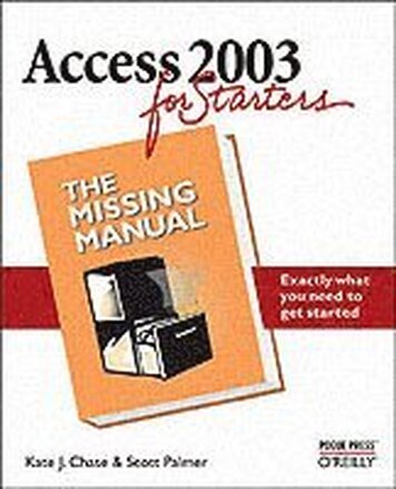 Access 2003 for Starters