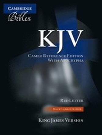 KJV Cameo Reference Bible with Apocrypha, Black Calfskin Leather, Red-letter Text, KJ455:XRA Black Calfskin Leather