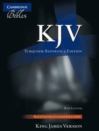 KJV Turquoise Reference Bible, Black Goatskin Leather, Red-letter Text, KJ676:XRL