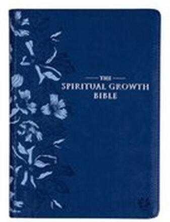 The Spiritual Growth Bible, Study Bible, NLT - New Living Translation Holy Bible, Faux Leather, Navy