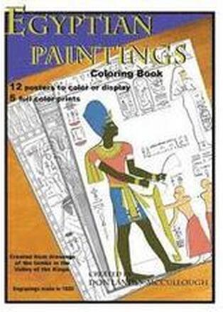 Egyptian Paintings Coloring Book: 16 Posters to color or display. 5 full color pictures.