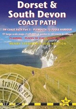 Dorset and South Devon Coast Path - guide and maps to 48 towns and villages with large-scale walking maps (1:20 000)
