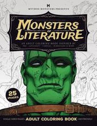Monsters of Literature Adult Coloring Book of Horror: An adult coloring book inspired by Poe, Lovecraft, Carroll, Burroughs & More