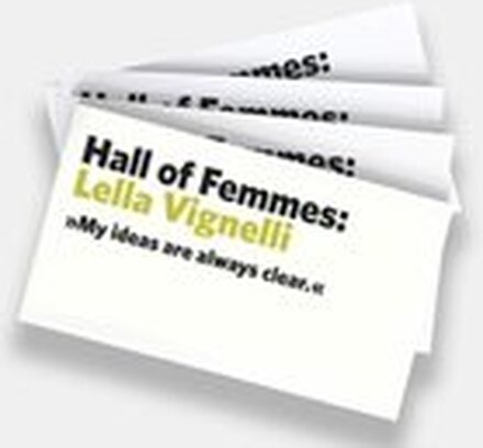 Hall Of Femmes : Lella Vignelli