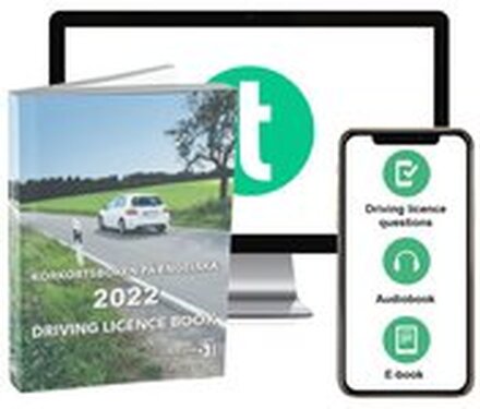 Körkortsboken på Engelska 2022 ; Driving licence book (book + theory pack with online exercises, theory questions, audiobook & ebook)