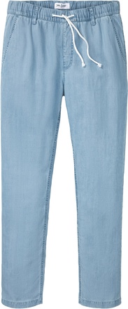 Dra på-jeans med TENCEL™ och linne, avsmalnande ben